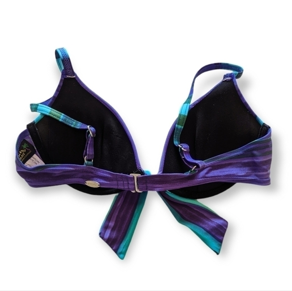 Bikini Bay Bikini Top - Purple & Teal - Sz 8 - Picture 2 of 6